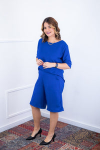 Conjunto Dulce – Blusa Oversized e Bermuda com Bolsos em Linho Light - Naguirre Shop