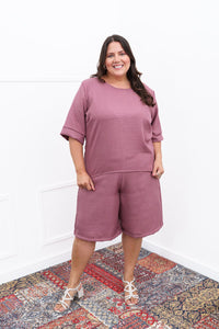 Conjunto Dulce – Blusa Oversized e Bermuda com Bolsos em Linho Light - Naguirre Shop