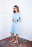 Conjunto Dulce – Blusa Oversized e Bermuda com Bolsos em Linho Light - Naguirre Shop