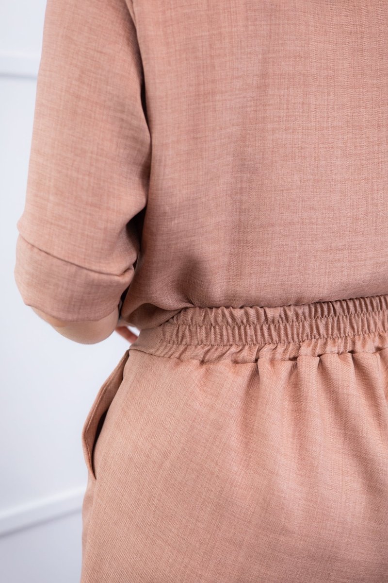 Conjunto Dulce – Blusa Oversized e Bermuda com Bolsos em Linho Light - Naguirre Shop