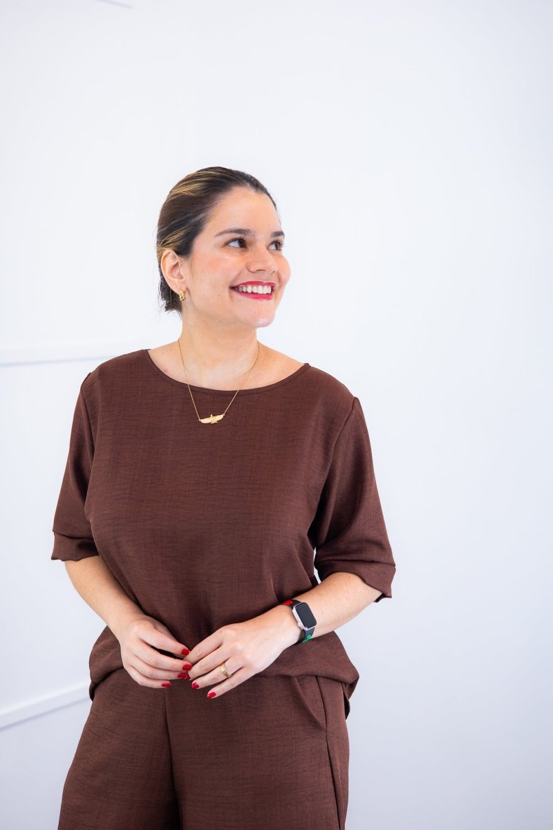 Conjunto Dulce – Blusa Oversized e Bermuda com Bolsos em Linho Light - Naguirre Shop