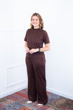 Conjunto Elizabeth - Calça Pantalona em Malha Canelada - Naguirre Shop