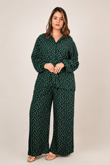 Conjunto em Viscolinho com Calça Pantalona e Camisa Moda Italiana Toscana - Naguirre Shop