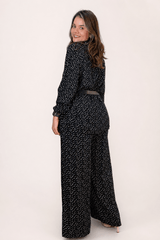Conjunto em Viscolinho com Calça Pantalona e Camisa Moda Italiana Toscana - Naguirre Shop