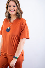 Conjunto Flórida - Malha Confort Calça e Blusa de Gola V - Naguirre Shop