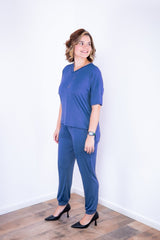 Conjunto Flórida - Malha Confort Calça e Blusa de Gola V - Naguirre Shop
