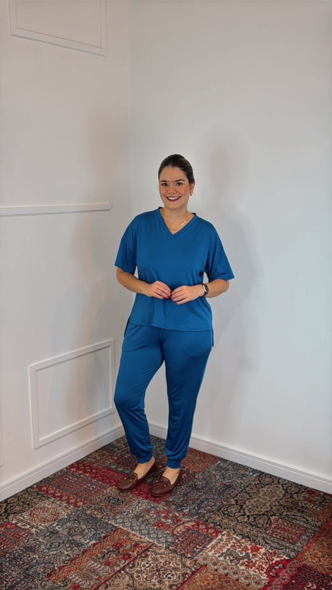 Conjunto Flórida - Malha Confort Calça e Blusa de Gola V - Naguirre Shop