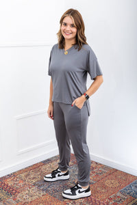 Conjunto Flórida - Malha Confort Calça e Blusa de Gola V - Naguirre Shop