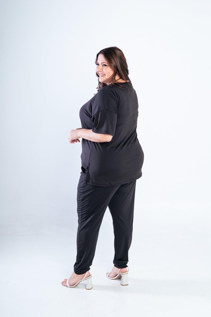 Conjunto Flórida - Malha Confort Calça e Blusa de Gola V - Naguirre Shop