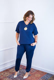 Conjunto Flórida - Malha Confort Calça e Blusa de Gola V - Naguirre Shop