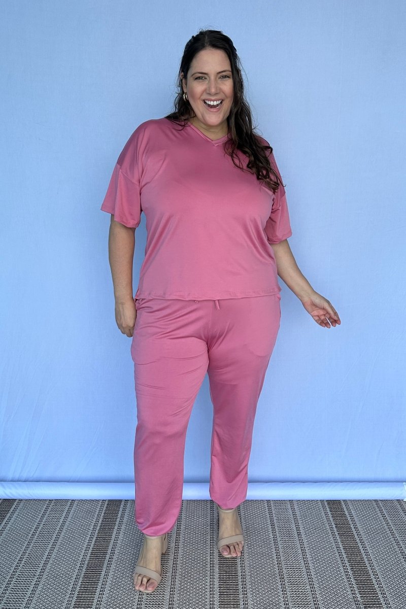 Conjunto Flórida - Malha Confort Calça e Blusa de Gola V - Naguirre Shop