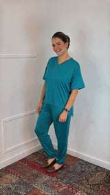 Conjunto Flórida - Malha Confort Calça e Blusa de Gola V - Naguirre Shop
