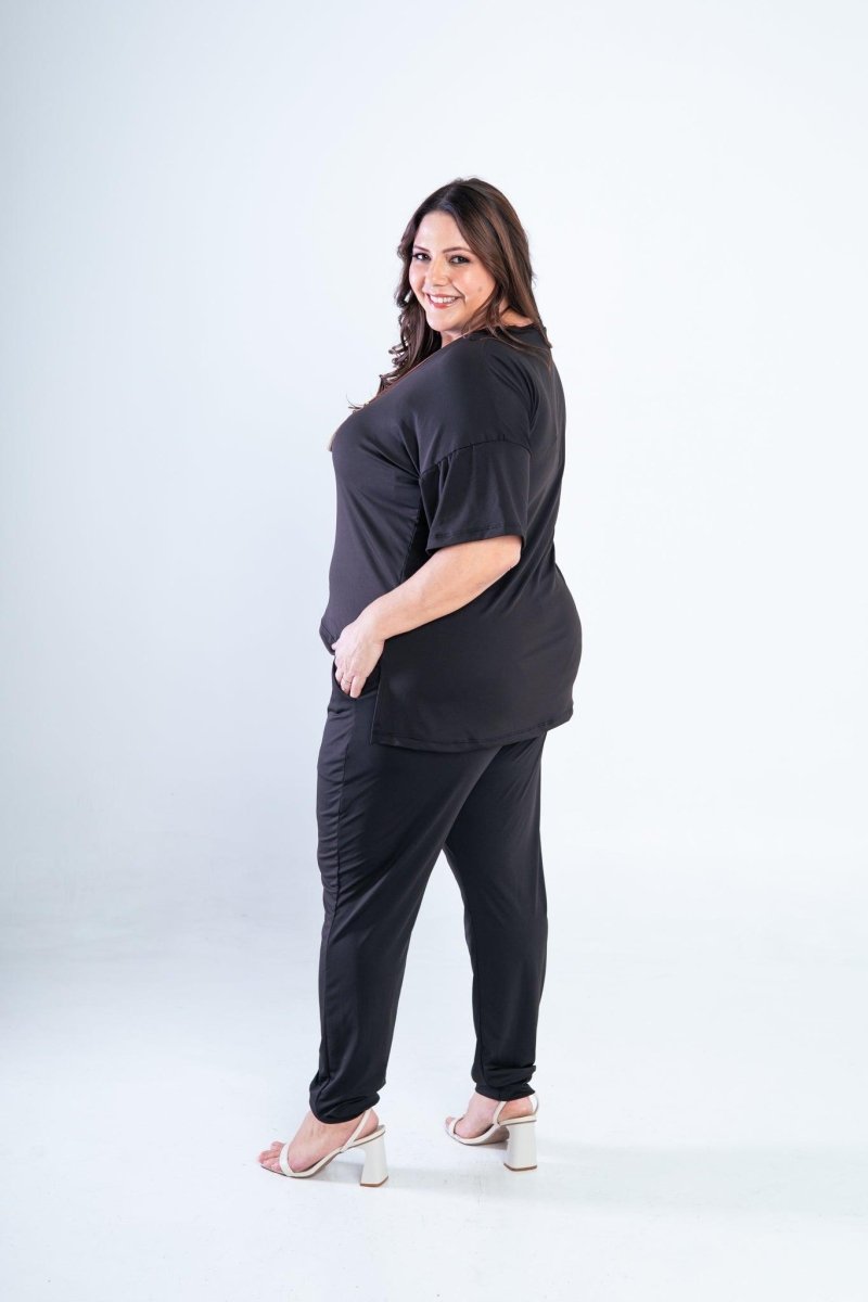 Conjunto Flórida - Malha Confort Calça e Blusa de Gola V - Naguirre Shop