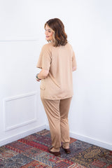 Conjunto Flórida - Malha Confort Calça e Blusa de Gola V - Naguirre Shop