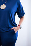 Conjunto Flórida - Malha Confort Calça e Blusa de Gola V - Naguirre Shop