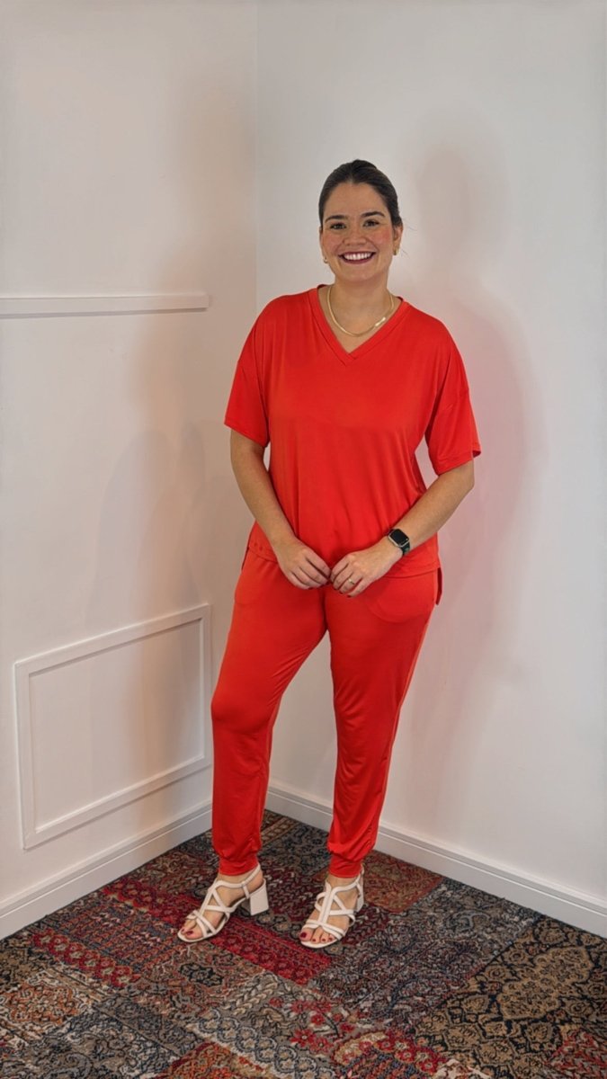 Conjunto Flórida - Malha Confort Calça e Blusa de Gola V - Naguirre Shop