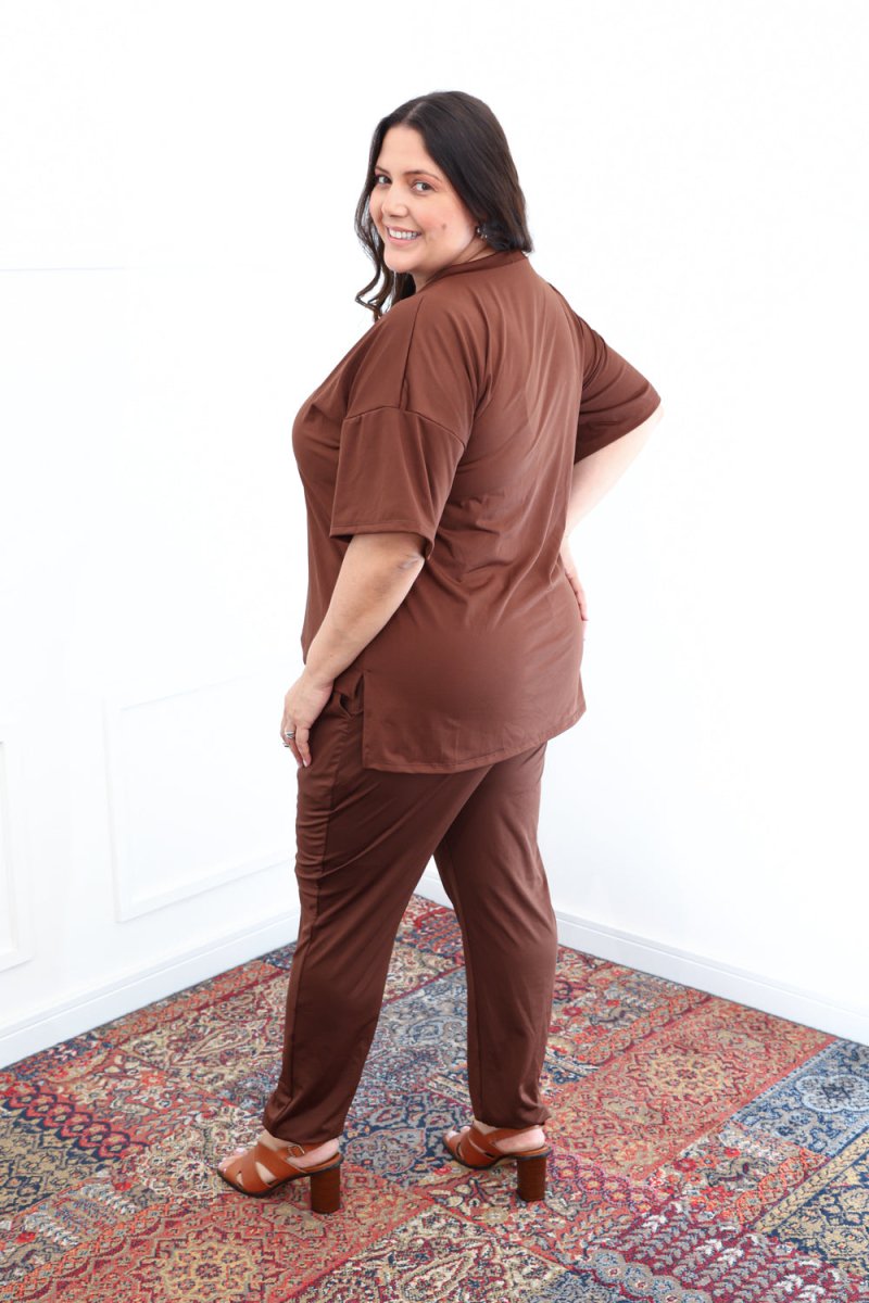 Conjunto Flórida - Malha Confort Calça e Blusa de Gola V - Naguirre Shop