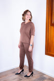 Conjunto Flórida - Malha Confort Calça e Blusa de Gola V - Naguirre Shop
