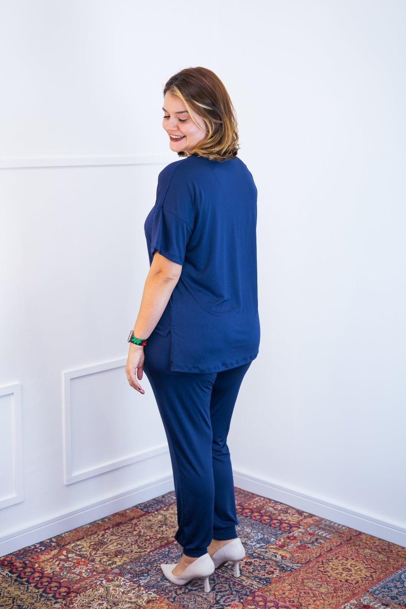 Conjunto Flórida - Malha Confort Calça e Blusa de Gola V - Naguirre Shop