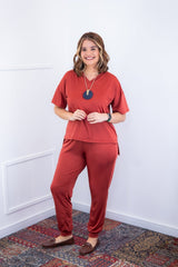 Conjunto Flórida - Malha Confort Calça e Blusa de Gola V - Naguirre Shop