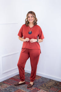 Conjunto Flórida - Malha Confort Calça e Blusa de Gola V - Naguirre Shop