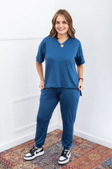 Conjunto Flórida - Malha Confort Calça e Blusa de Gola V - Naguirre Shop