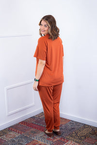 Conjunto Flórida - Malha Confort Calça e Blusa de Gola V - Naguirre Shop