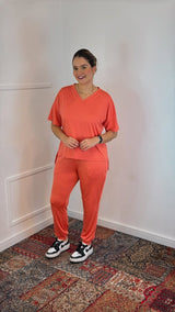 Conjunto Flórida - Malha Confort Calça e Blusa de Gola V - Naguirre Shop