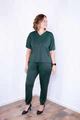 Conjunto Flórida - Malha Confort Calça e Blusa de Gola V - Naguirre Shop