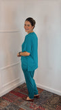 Conjunto Flórida - Malha Confort Calça e Blusa de Gola V - Naguirre Shop