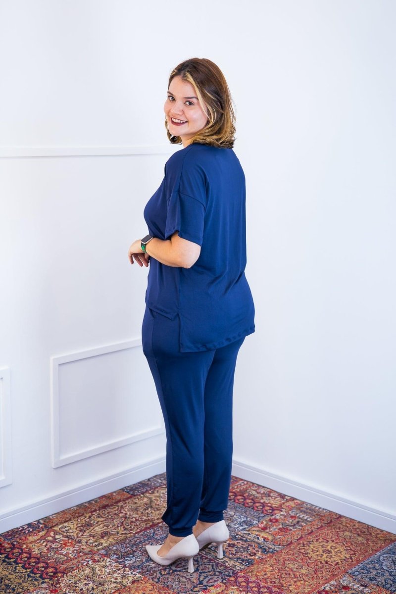 Conjunto Flórida - Malha Confort Calça e Blusa de Gola V - Naguirre Shop