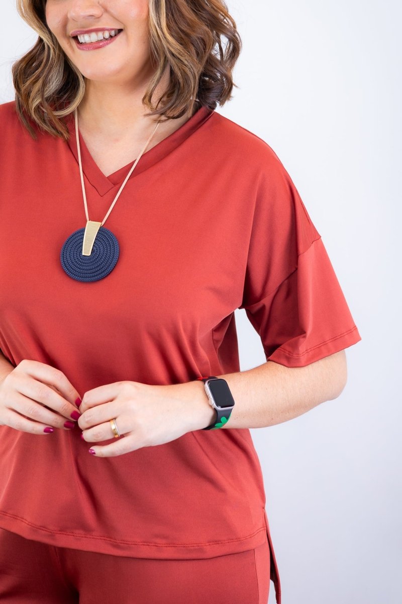 Conjunto Flórida - Malha Confort Calça e Blusa de Gola V - Naguirre Shop