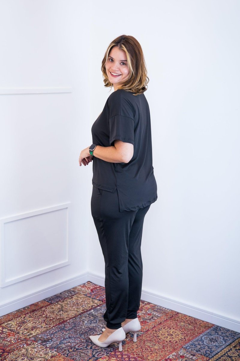 Conjunto Flórida - Malha Confort Calça e Blusa de Gola V - Naguirre Shop