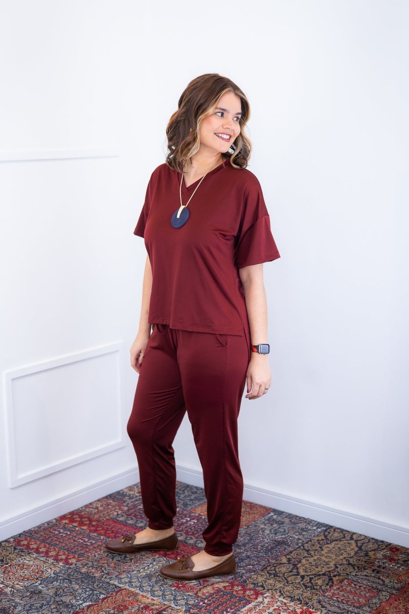 Conjunto Flórida - Malha Confort Calça e Blusa de Gola V - Naguirre Shop