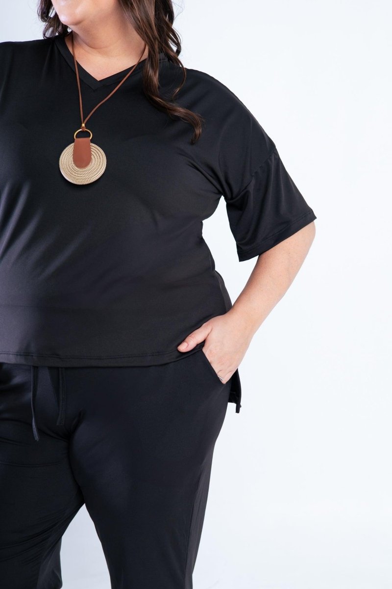 Conjunto Flórida - Malha Confort Calça e Blusa de Gola V - Naguirre Shop
