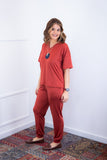Conjunto Flórida - Malha Confort Calça e Blusa de Gola V - Naguirre Shop
