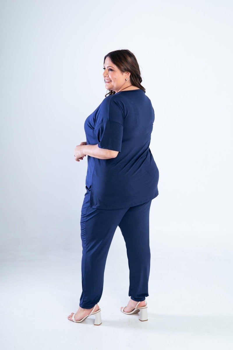 Conjunto Flórida - Malha Confort Calça e Blusa de Gola V - Naguirre Shop