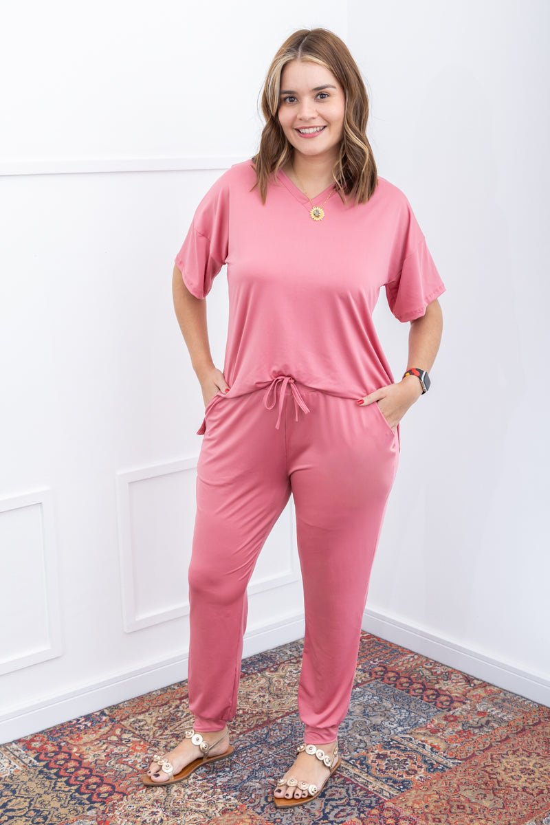 Conjunto Flórida - Malha Confort Calça e Blusa de Gola V - Naguirre Shop