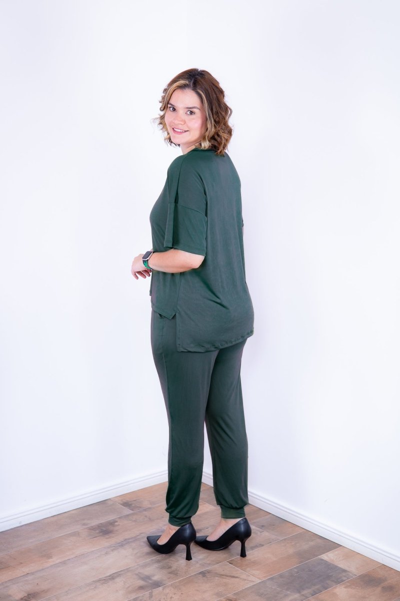 Conjunto Flórida - Malha Confort Calça e Blusa de Gola V - Naguirre Shop