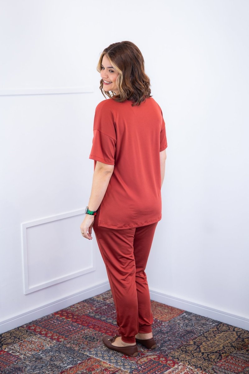 Conjunto Flórida - Malha Confort Calça e Blusa de Gola V - Naguirre Shop
