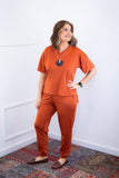 Conjunto Flórida - Malha Confort Calça e Blusa de Gola V - Naguirre Shop