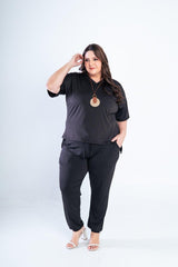Conjunto Flórida - Malha Confort Calça e Blusa de Gola V - Naguirre Shop