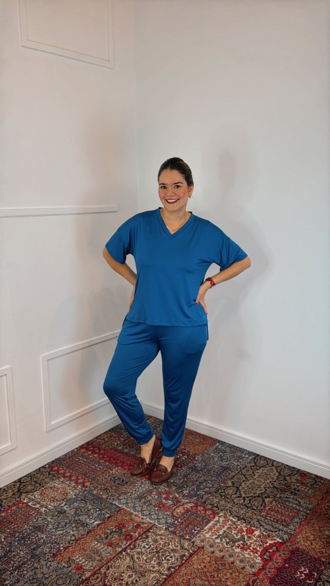 Conjunto Flórida - Malha Confort Calça e Blusa de Gola V - Naguirre Shop