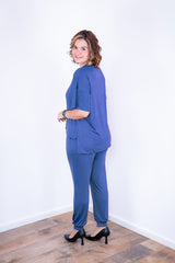Conjunto Flórida - Malha Confort Calça e Blusa de Gola V - Naguirre Shop