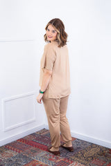 Conjunto Flórida - Malha Confort Calça e Blusa de Gola V - Naguirre Shop