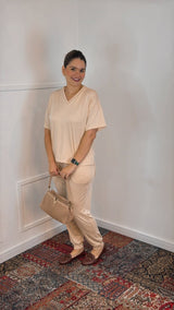 Conjunto Flórida - Malha Confort Calça e Blusa de Gola V - Naguirre Shop