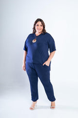 Conjunto Flórida - Malha Confort Calça e Blusa de Gola V - Naguirre Shop