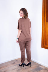 Conjunto Flórida - Malha Confort Calça e Blusa de Gola V - Naguirre Shop