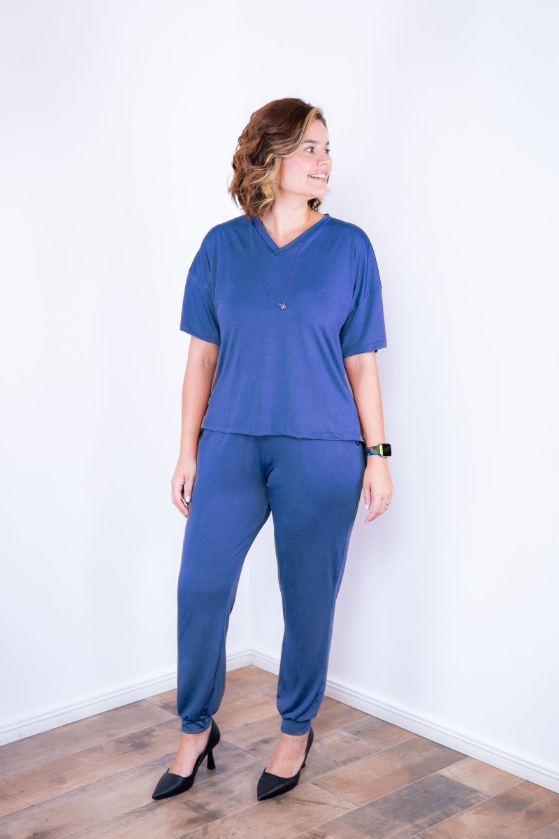 Conjunto Flórida - Malha Confort Calça e Blusa de Gola V - Naguirre Shop