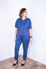 Conjunto Flórida - Malha Confort Calça e Blusa de Gola V - Naguirre Shop